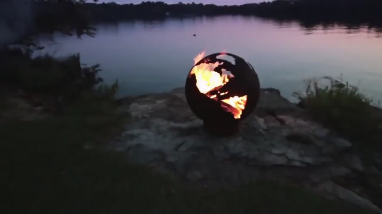 Fire Pit Art Third Rock Handcrafted Carbon Steel Fire Pit