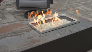 The Outdoor GreatRoom Company Folding Glass Guard for Gas Fire Pits