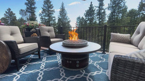 Wine Barrel Dude Coffee Table Gas Fire Pit Video