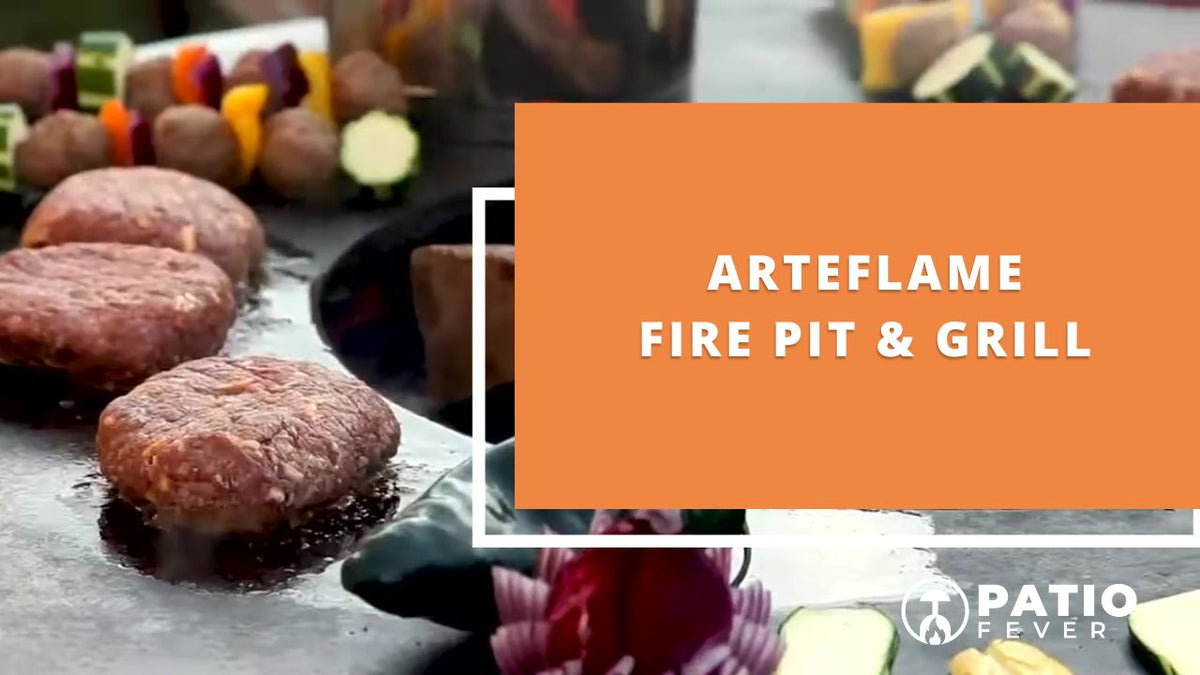 arteflame corten steel fire pit and grill video