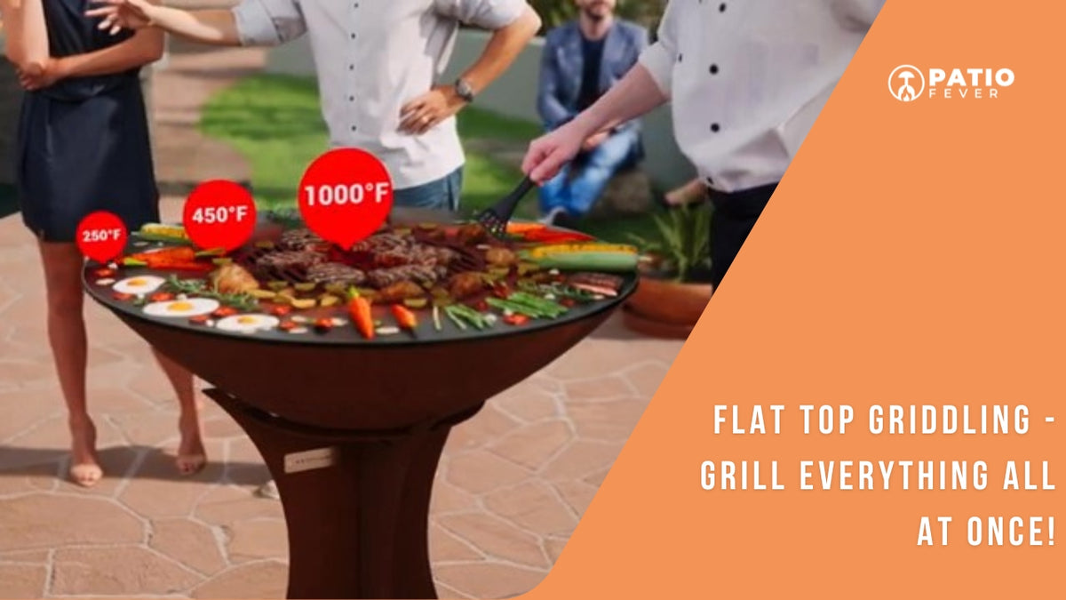 Master Flat Top Griddle Grill Cooking with Arteflame Grill All Your Food At The Same Time