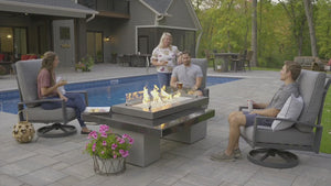 The Outdoor GreatRoom Company Uptown Linear Gas Fire Pit Table