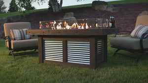 The Outdoor GreatRoom Company Denali Brew 57-Inch Linear Gas Fire Pit Table