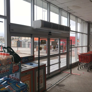 Schwank Breeze10 Wall-Mounted Air Curtain at a grocery