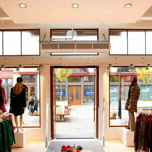 Schwank Breeze10 Wall-Mounted Air Curtain With Heat at a retail shop