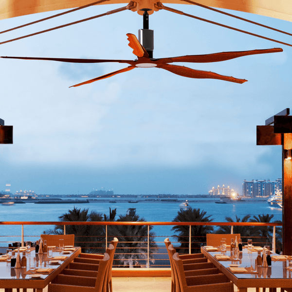 Schwank MonsterFans Style Series Hospitality HVLS Industrial Fan with Controls - detail view