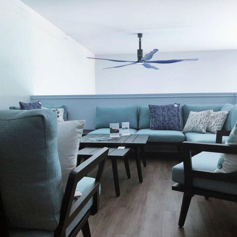 Schwank MonsterFans Style Series Hospitality HVLS Industrial Fan with Controls - close-up view