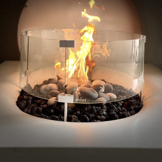 Solus Glass Wind Shield for Gas Fire Pits - For Hemi 26/36 and Halo 36/48
