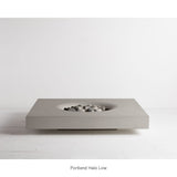 Solus Halo Low Square Concrete Gas Fire Pit in Portland