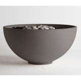 gray hemi gas fire pit - feature detail