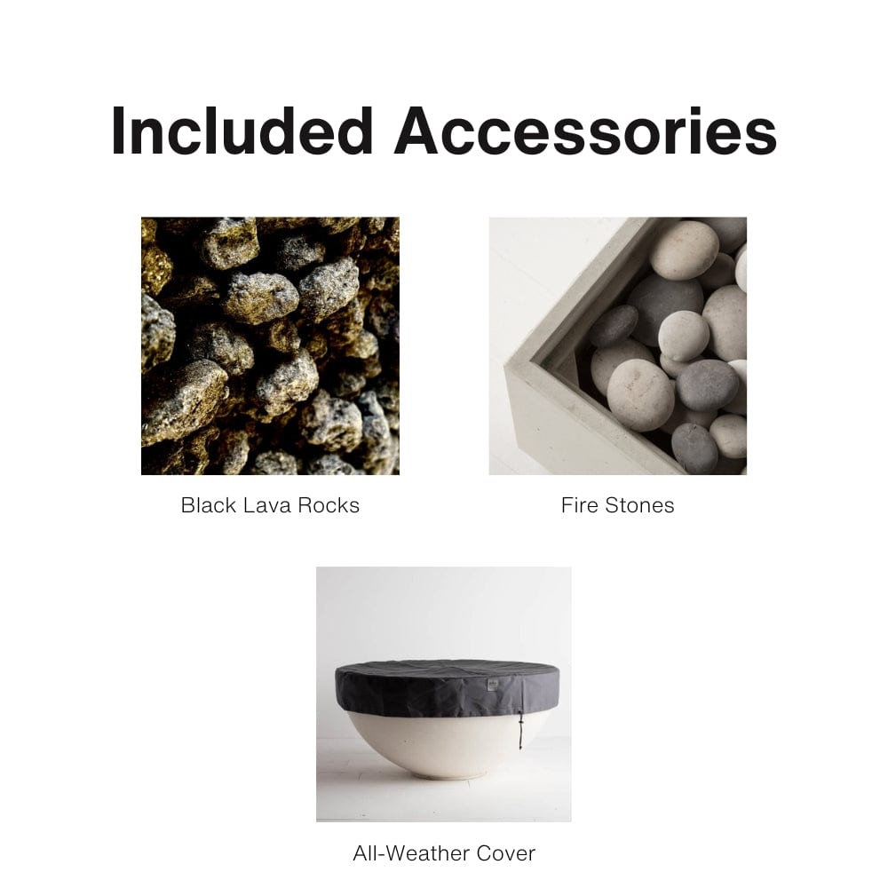 Black Lava Rocks, Fire Stones and Outdoor Cover - angle view