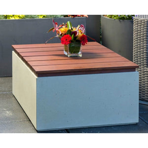 solus square hardwood tabletop for gas fire pits