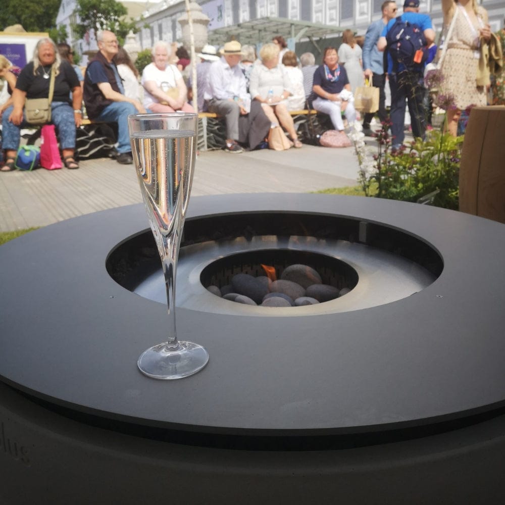 closer look on square metal tabletop