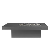 Solus Tavolo 68-Inch Linear Concrete Gas Fire Pit Table in Cinder