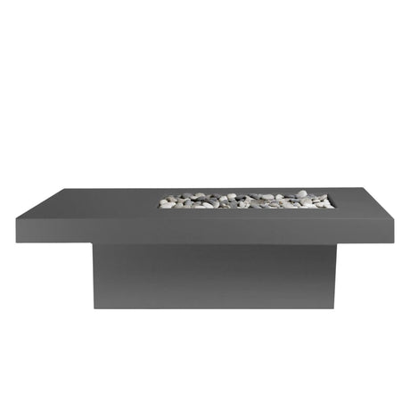 Solus Tavolo 68-Inch Linear Concrete Gas Fire Pit Table in Cinder