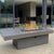 Solus Tavolo 68-Inch Linear Concrete Gas Fire Pit Table in Cinder