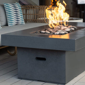 Side view of Solus Tavolo 68-Inch Linear Gas Fire Pit