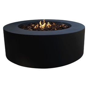 stonelum coliseo 1 round black fire pit