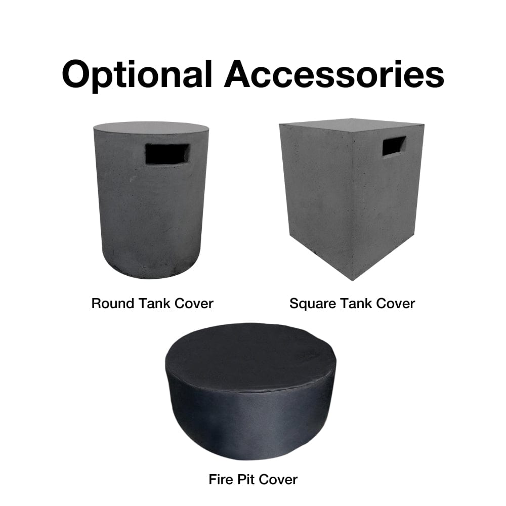 stonelum fire pit accessories - angle view