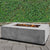 Stonelum Manhattan 01 53-Inch Rectangular Concrete Gas Fire Pit Table in Concrete Grey