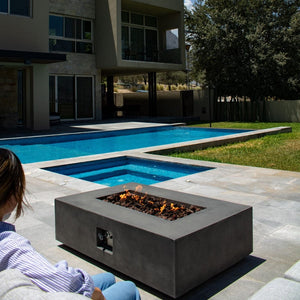 condominum with fire pit and swimming pool