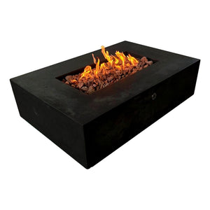 Stonelum Manhattan 01 Rectangular Fire Pit Table in black