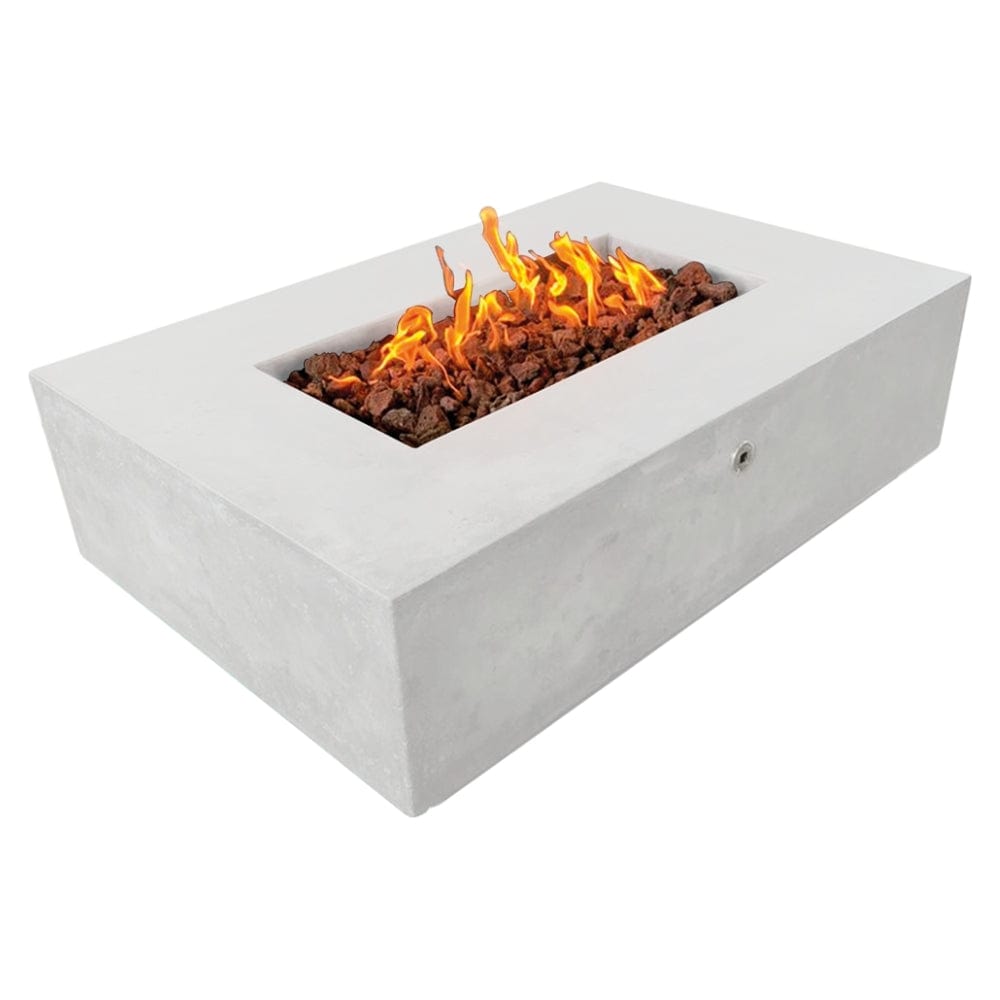 Stonelum Manhattan 01 Rectangular Fire Pit Table in White
