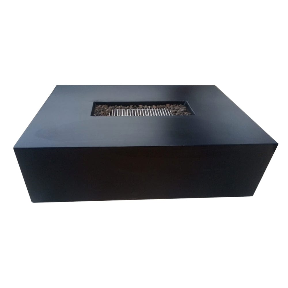 Stonelum Manhattan 04 Fire Pit Table in Black, Front View
