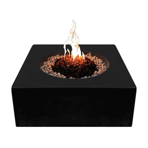 stonelum praga 1 square black gas fire pit