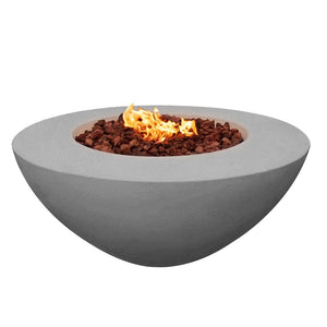 Stonelum Venecia 03 42-Inch Round Gas Fire Bowl in Concrete Grey