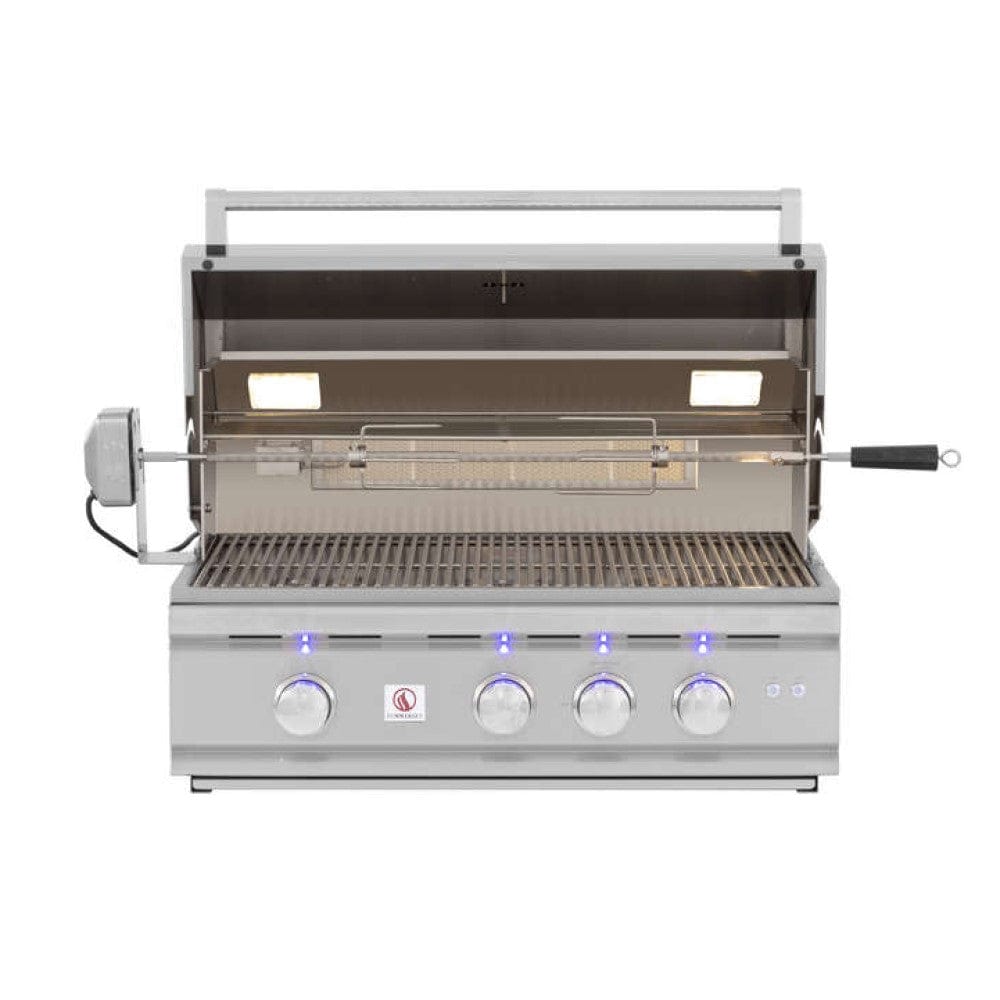 Summerset Rotisserie Kit for 32-Inch Sizzler/Sizzler Pro Series Grills installed in Sizzler/Sizzler PRO grill