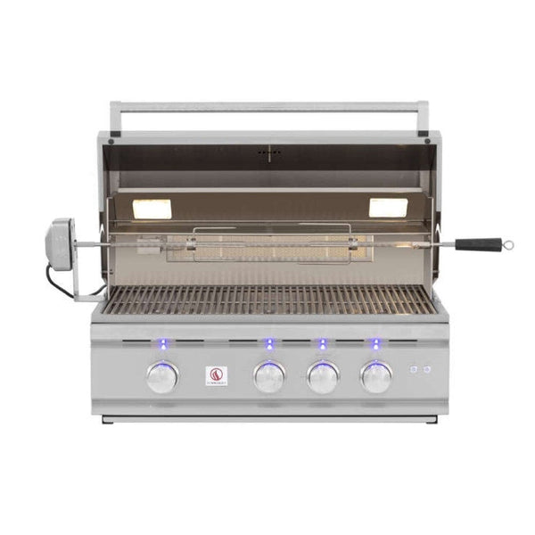 Summerset Rotisserie Kit for 32-Inch Sizzler/Sizzler Pro Series Grills installed in Sizzler/Sizzler PRO grill