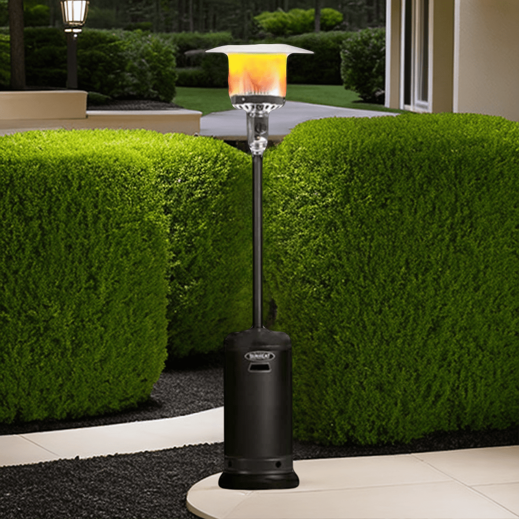 SUNHEAT Round Black Portable Propane Patio Heater in Garden