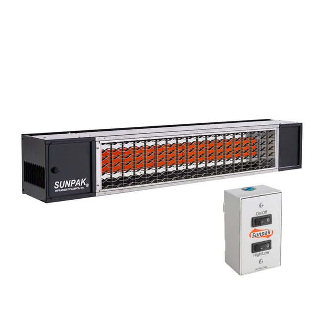 Sunpak S34 TSH Two Stage Black Infrared Gas Heater with Wall Switch