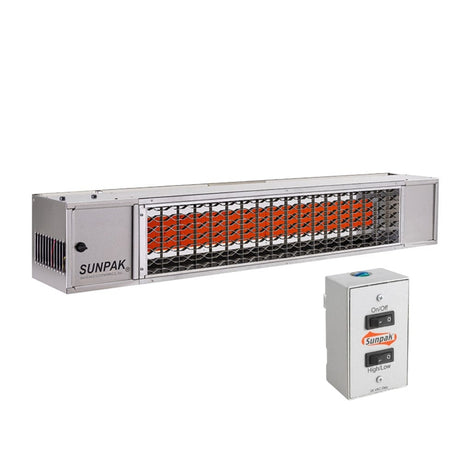 Sunpak S34 TSH Two Stage Stainless Steel Infrared Gas Heater with Wall Switch
