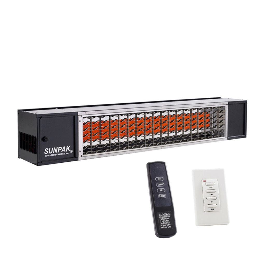 Sunpak S34 TSR Two Stage Black Infrared Gas Heater with Remote