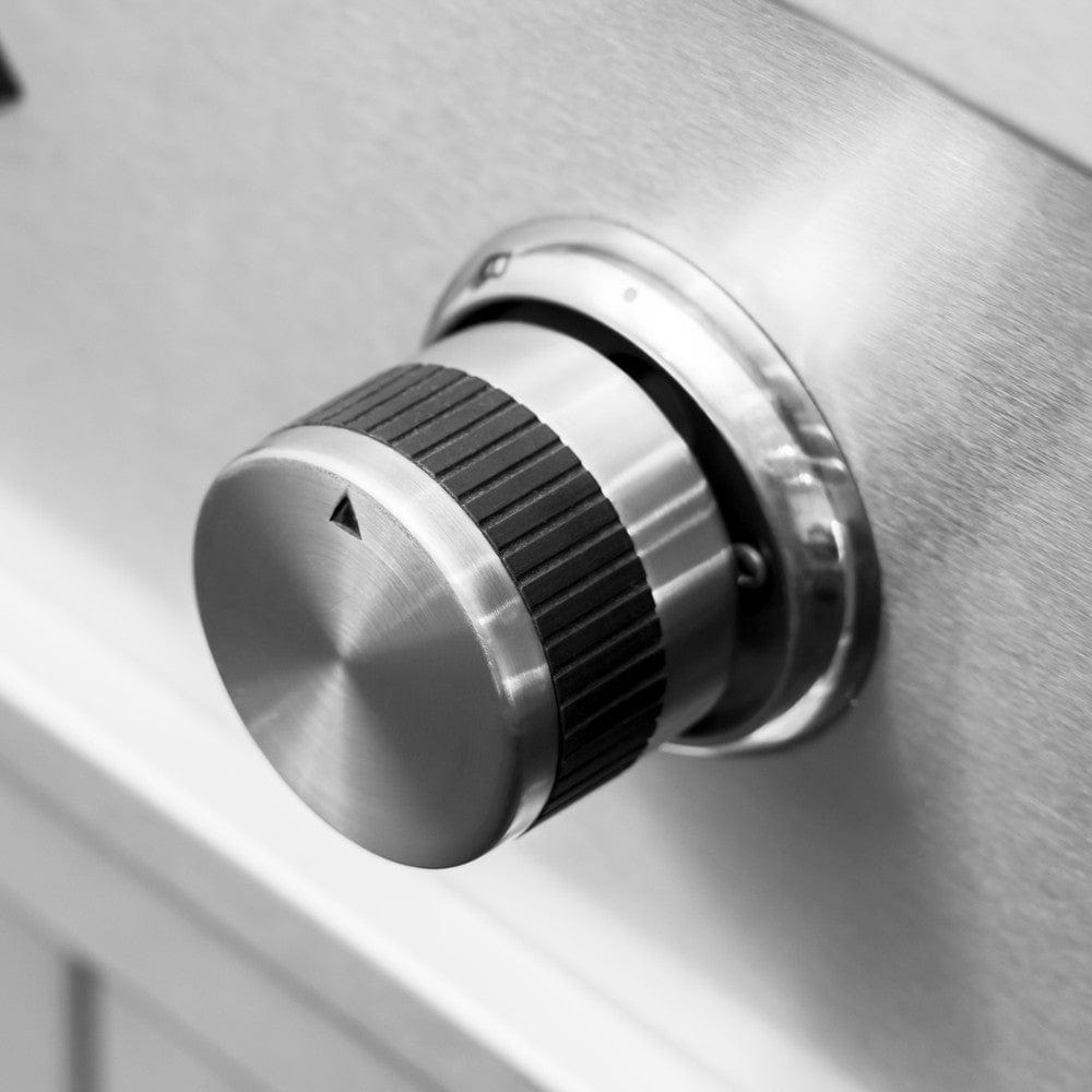control knobs on the top fires diamond series natural gas grill - installation view