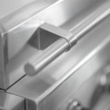 cool to touch handle on the grill hood - room setting