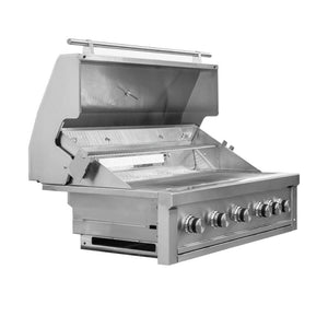 Side view of Top Fires Diamond Series 42-Inch Built-In 5-Burner Natural Gas Grill (DG-5B42)