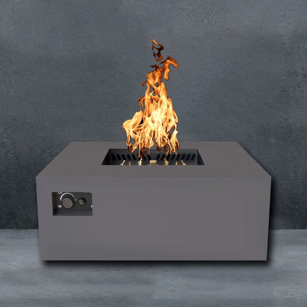 warming trends charcoal square fire pit