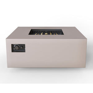 warming trends sand pebble square fire pit with recessed controls