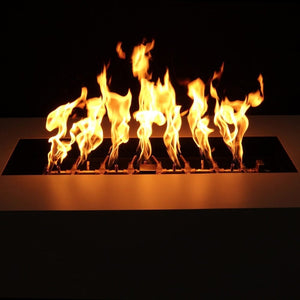 warming trends aon fire pit table with tall vibrant flames