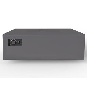 Warming Trends AON S48 Square Fire Table in Charcoal, side view