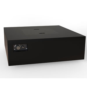 Warming Trends AON S48 Square Fire Table in Black with burner cover