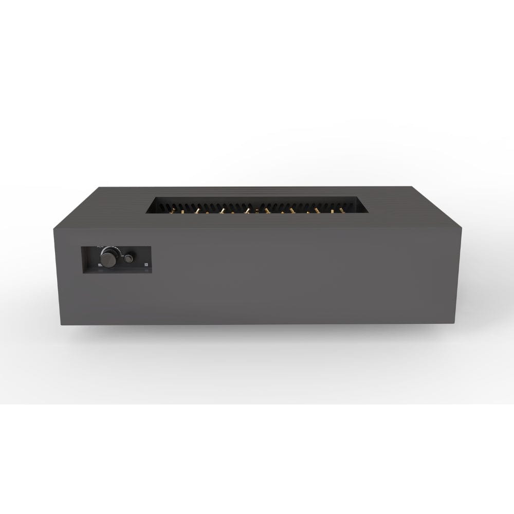 warming trends aon r60 rectangular fire pit table in charcoal