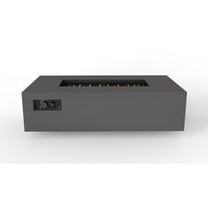 warming trends aon r60 rectangular fire pit table in charcoal