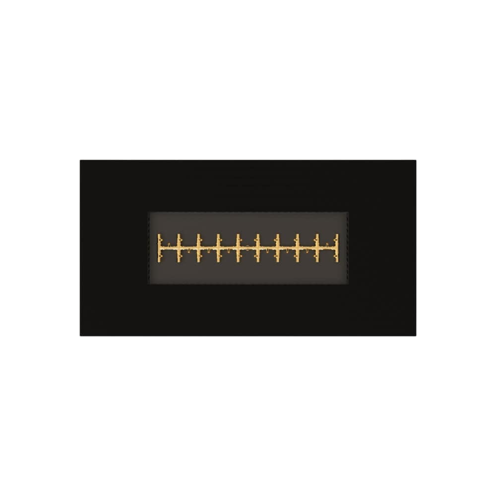 warming trends aon r72 rectangular fire pit table in black, top view