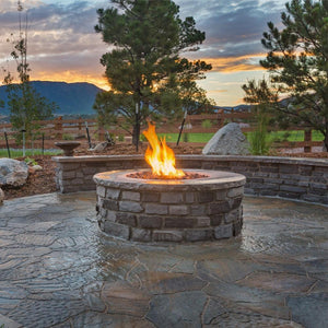 Round Fire Pit Outdoors