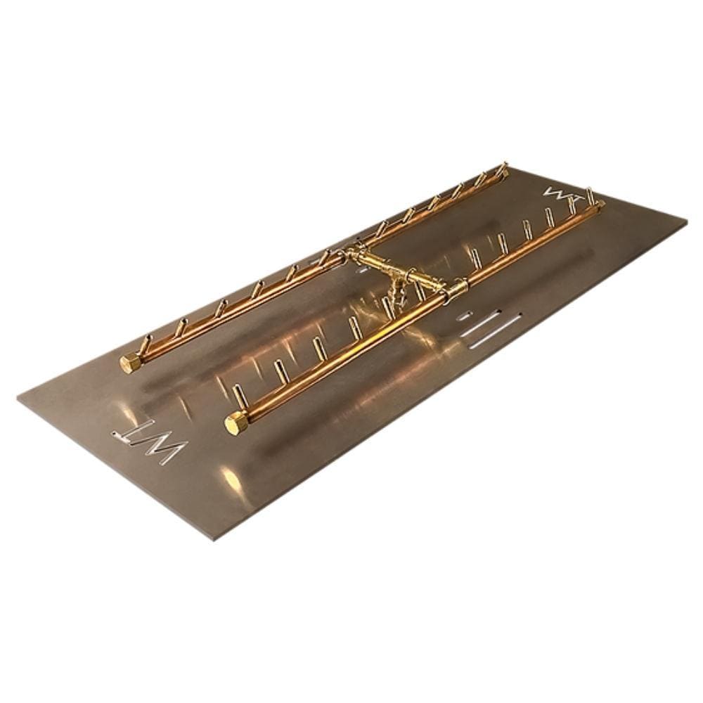 Warming Trends CFBH240 H-Style CROSSFIRE™ 36&quot; Brass Gas Burner with 46&quot; Plate
