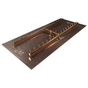 Warming Trends CFBH340 H-Style CROSSFIRE 48-Inch Brass Gas Burner with Plate